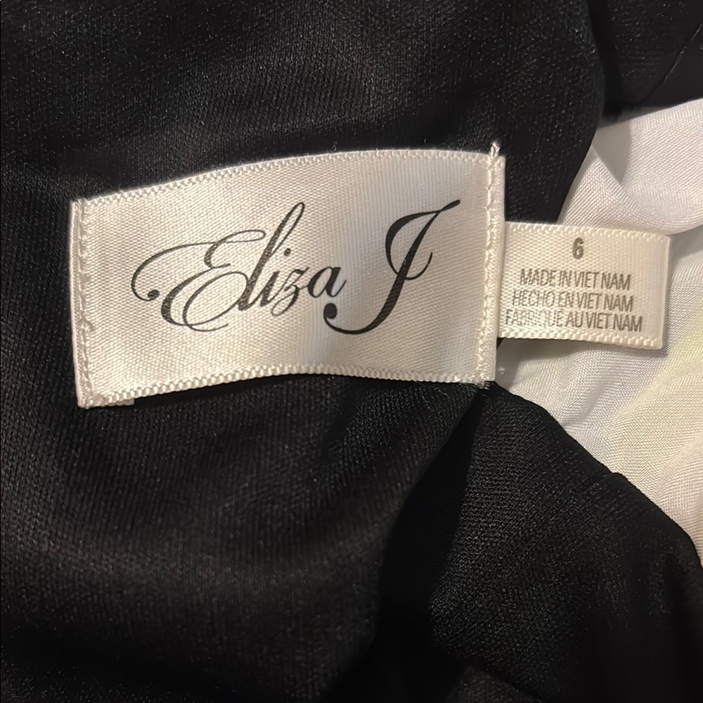 Eliza J Black and Green Maxi Dress-NWOT - Picture 4 of 6